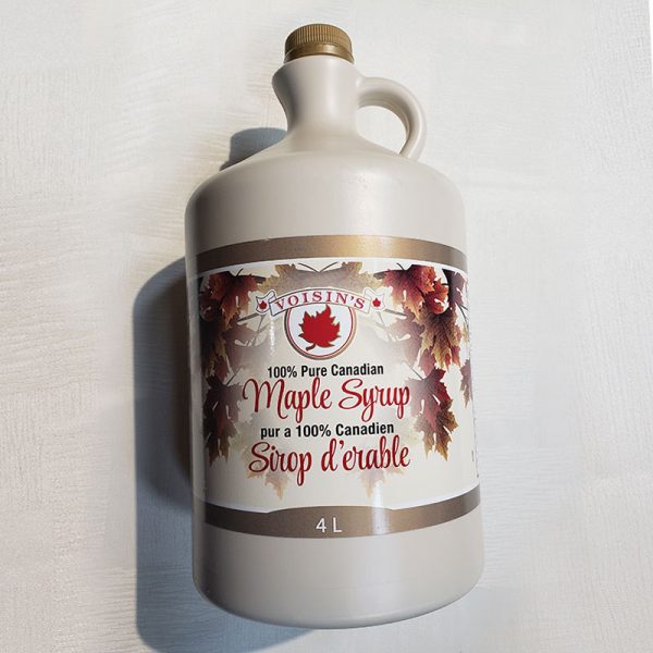 amber maple syrup 4L plastic jug
