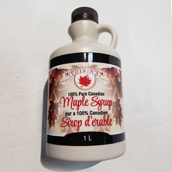 very dark maple syrup 1L plastic jug