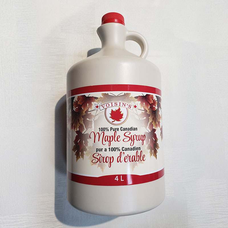 dark maple syrup 4L plastic jug